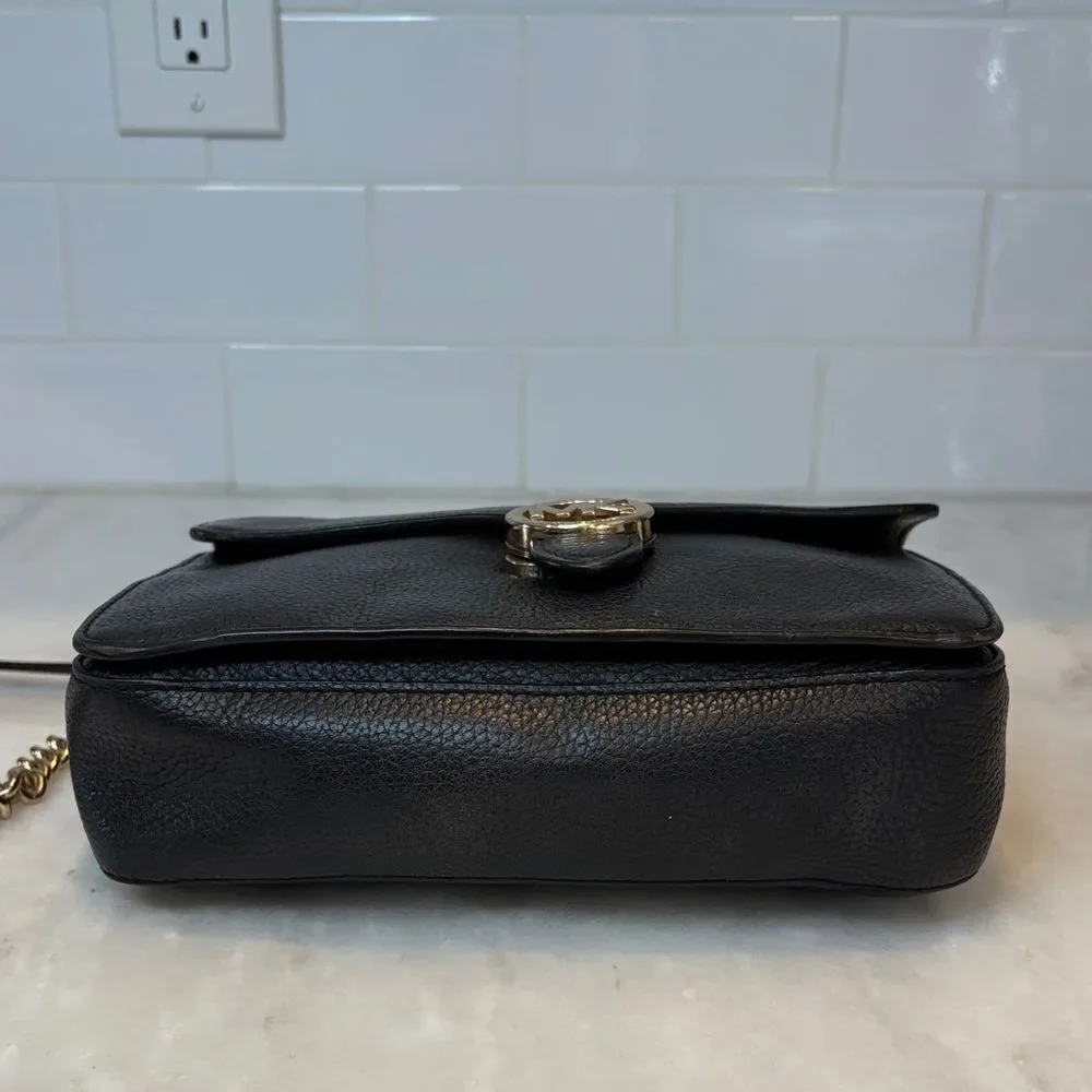 Michael Kors Bag Crossbody Purse Handbag Vanna Medium Pebbled Leather Chain Bag